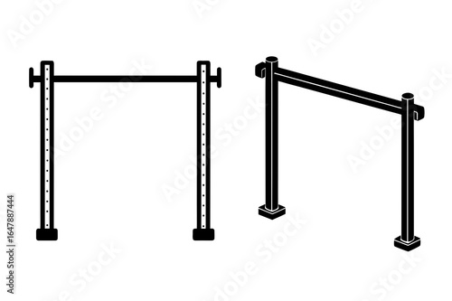 Pull-Up Bar Vector, Fitness Pull-Up Exercise Vector