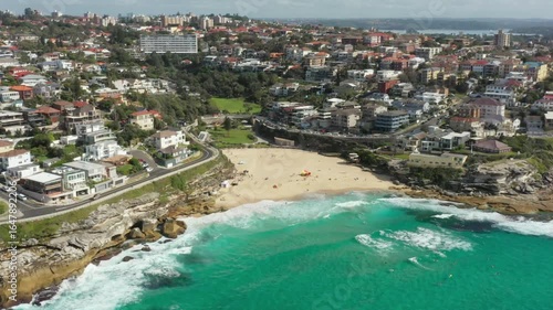 Aerial view of bronte beach and the surrounding suburbs in sydney, australia