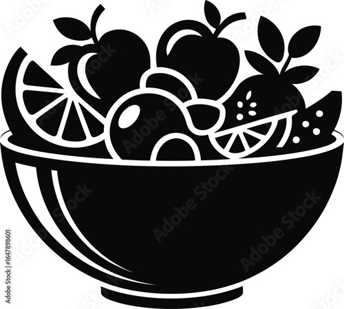 Fresh fruit bowl assortment apples strawberries