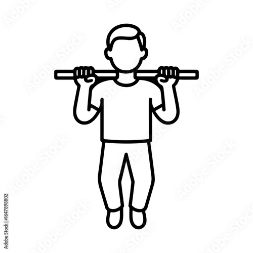 Line icon pull-ups vector on white background
Vector line icon on white background
