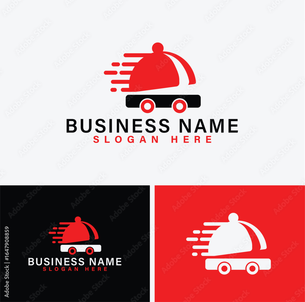 Fototapeta premium Modern Food Delivery Logo Design