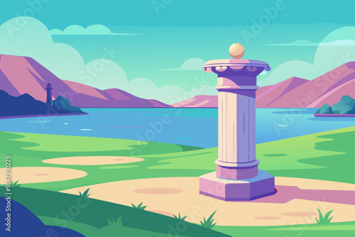 Pastel Color Ancient Harbor Bollard