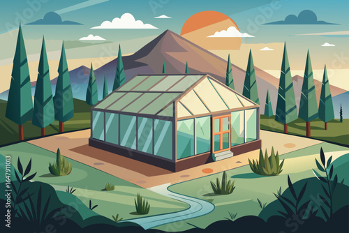 Realistic Simple Matte Greenhouse