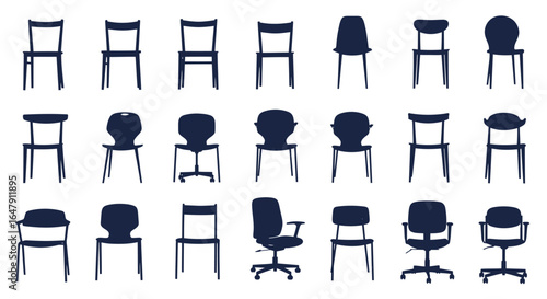 A Diverse Collection of Modern Office Chairs Showcasing Various Designs Ergonomic Features and Contemporary Aesthetics for Workplace Furnishing
