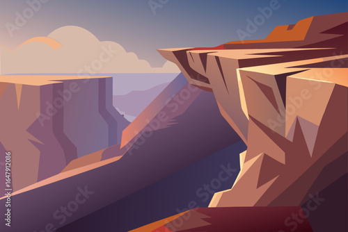 Soft Shadow Minimalist Cliff Edge