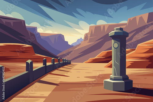 Soft Shadow Textured Stone Pier Post