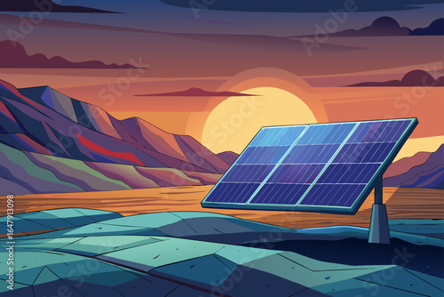 Subtle Texture Weathered Solar Panel