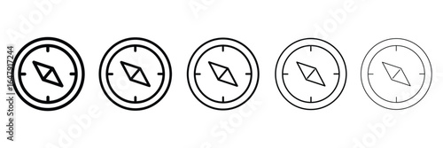 set of directional compass icon vector illustration symbol. 