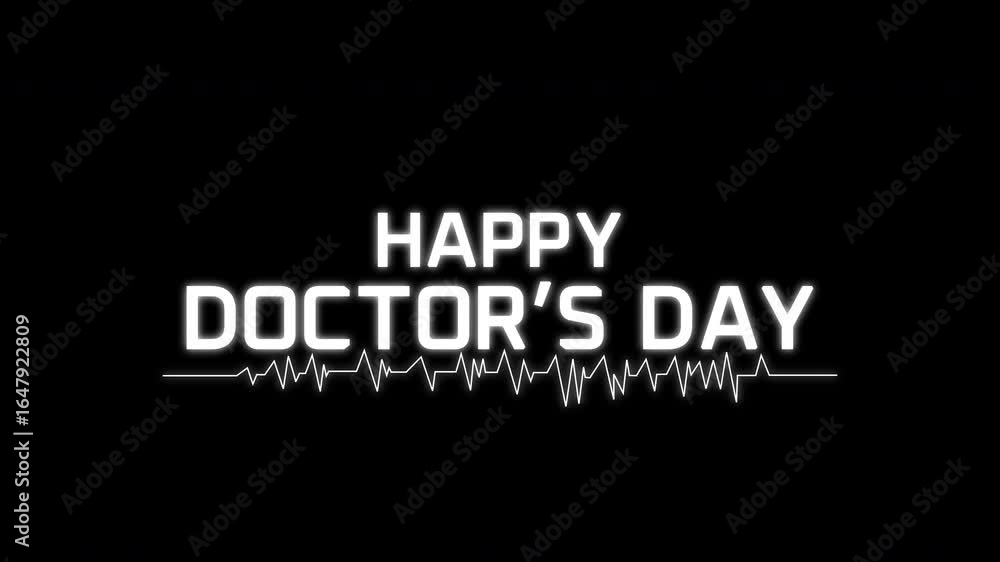 happy Doctor's Day text world international. National Doctor Day. 4k happy Doctor's Day text world international. National Doctor Day. 4k