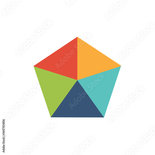 Vibrant Pentagon Made of Colorful Triangles Represents Unity and Diversity of Geometric Composition Free Download Vibrant Pentagon Made of Colorful Triangles Represents Unity and Diversity of Geometric Composition - GFXLoad