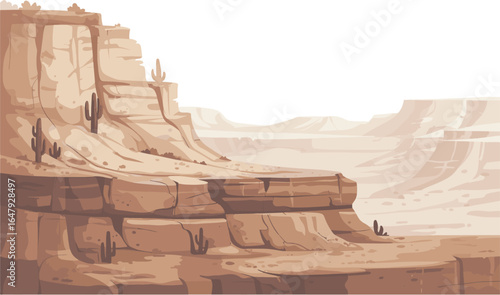 rock formations in cappadocia vector illustration of view of Cappadocia landscape ,  Turkish heritage, landscape illustrations, unique destinations.