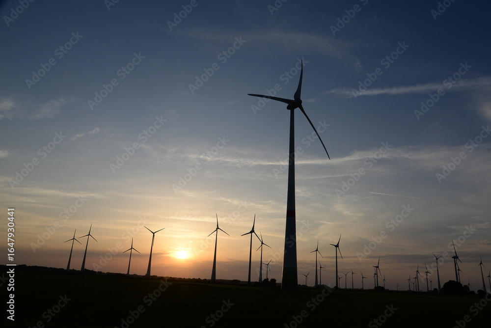 Fototapeta premium Windkraftanlagen