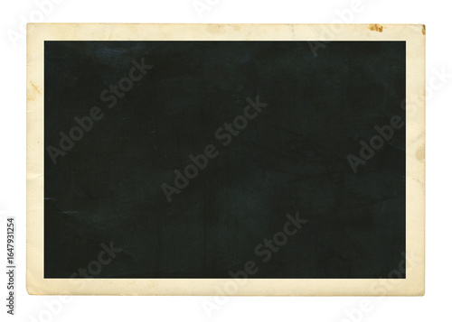 Vintage empty photo picture texture isolated. Aged and yellowed photo.