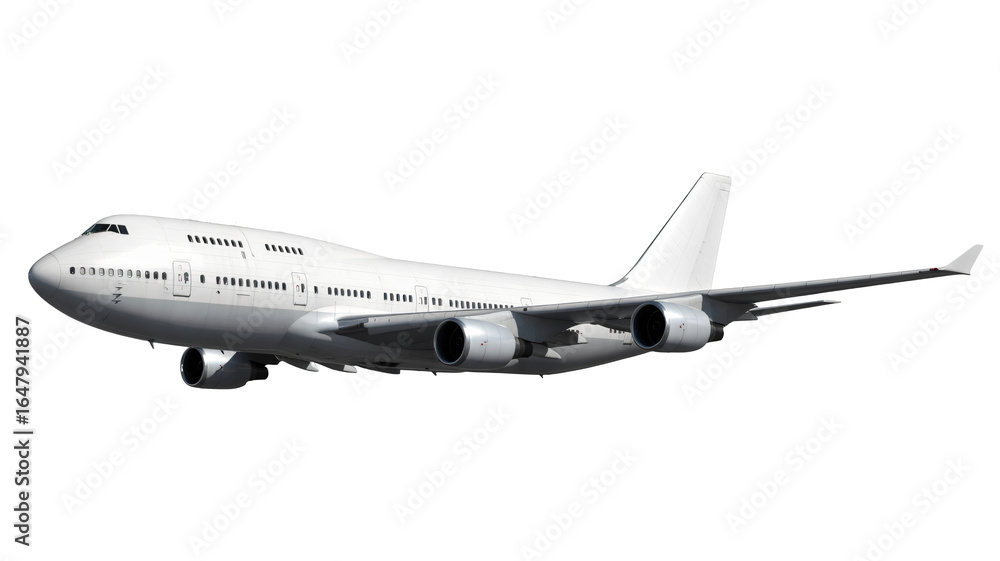 Fototapeta premium Commercial jumbo jet ready to fly, a symbol of global travel