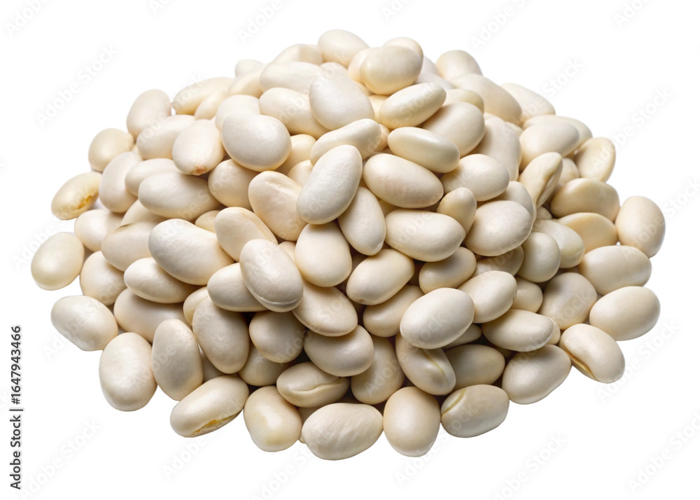Lima beans (butter beans) seeds isolated on white background png Lima beans (butter beans) seeds isolated on white background png