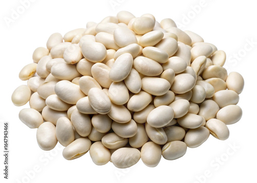 Lima beans (butter beans) seeds isolated on white background png