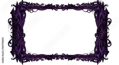 Gothic frame dark fantasy ornate border with bats and stars halloween decoration creepy elegant high quality professional