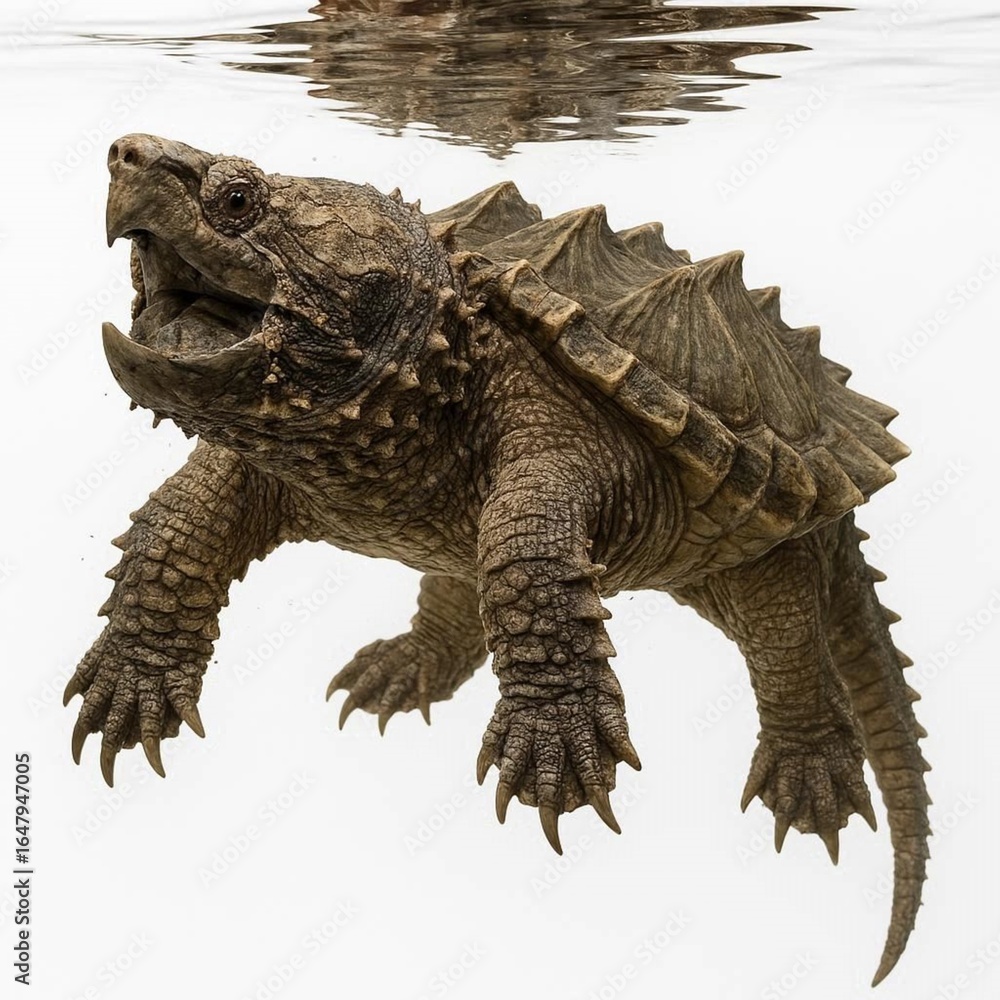 Fototapeta premium Fresh water turtle under the water
