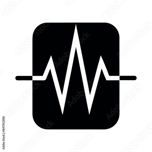 Oscilloscope Black Silhouette Vector Icon