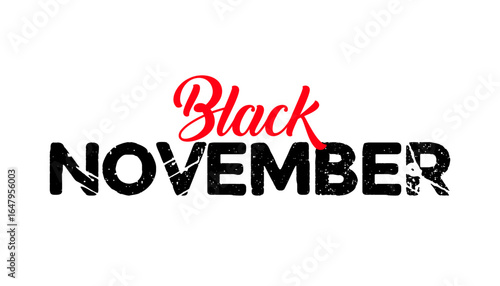 Black november sale banner post design vector.