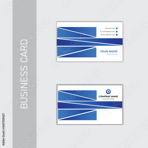 Corporate modern identity card design template.