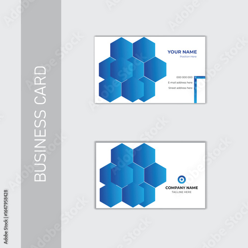 Minimal abstract business card design template.