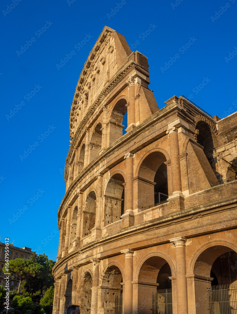 Fototapeta premium Partial view of the Colosseum in Rome, Lazio, Italy