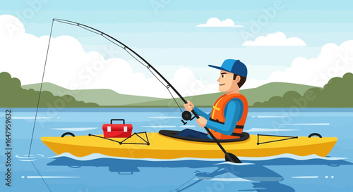 fishing in the lake