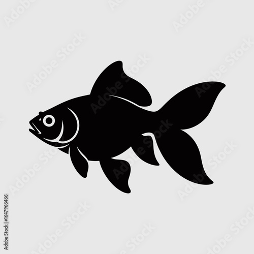 Goldfish Silhouette Illustration