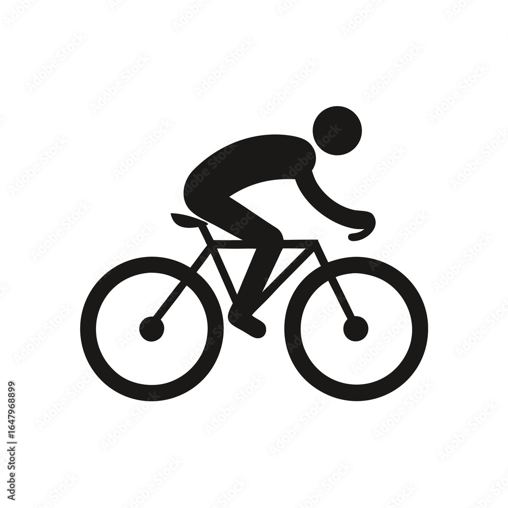 Obraz premium Person Riding Bicycle Icon cycling cyclist