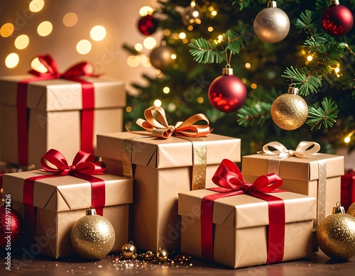 Christmas Gifts Under Tree. (2)