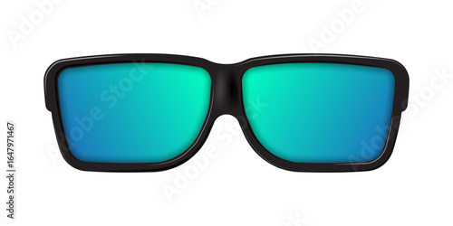 realistic sun glasses isolated on white background, vector illustration