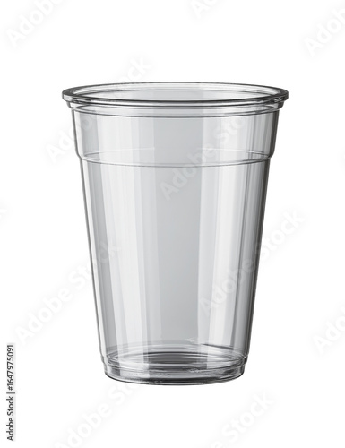 Wallpaper Mural Empty Clear Plastic Cup disposable isolated on a transparent background Torontodigital.ca