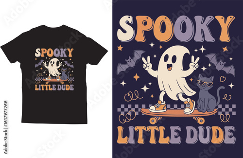 Spooky little dude happy halloween t-shirt design