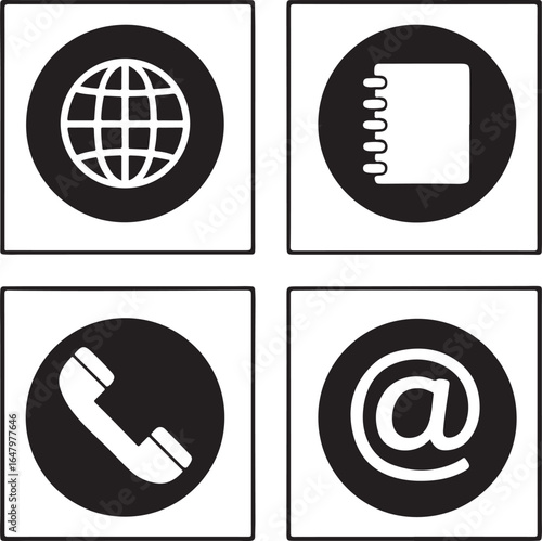 Contact Information Icons Set