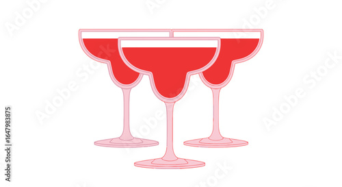 Red wine glasses illustration vector party celebration art