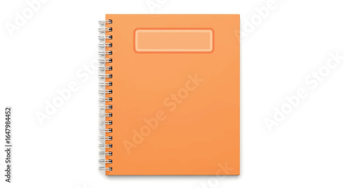 Orange spiral notebook for school supplies and note taking