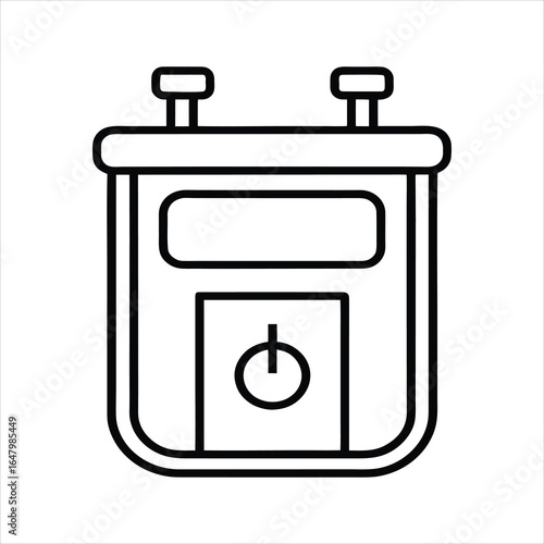 Minimal Electricity Usage Gauge Outline Vector Design