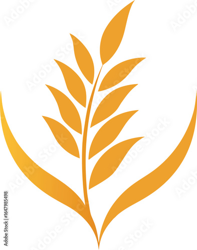 Golden glutenfree symbol isolated on white background, representing dietary restriction