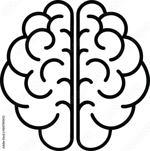 outline icon of the human brain