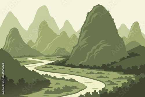 Guilin, China – Famous for its karst mountain scenery.