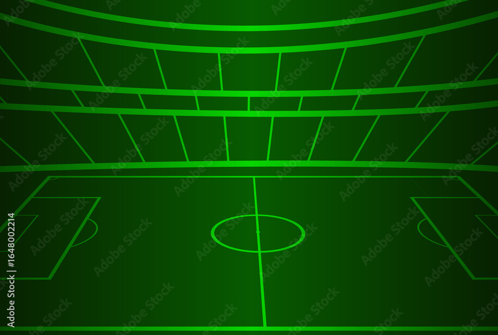Obraz premium Football Court Field with Neon Green Background , Vector Illustration Abstract Ground image
