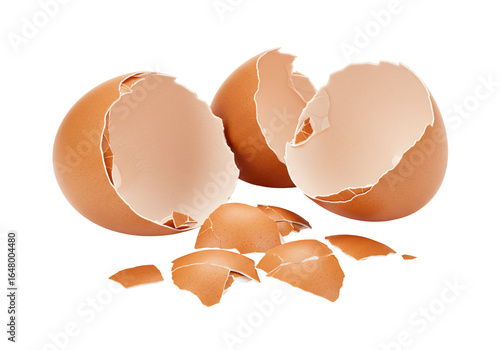 Broken eggshells close up food preparation cooking ingredient still life