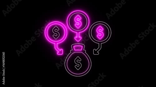Wallpaper Mural Money loss concept. Business loss. Cash with down arrow stocks graph, concept of financial crisis, market. dollar sign with arrow down. Money loss concept.  Torontodigital.ca