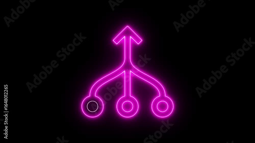 Wallpaper Mural Abstract neon USB port icon set. Computer USB socket data cable symbol. connect external device USB sign.  USB cables and adapter port icon animation. computer USB socket data cable symbol. connect  Torontodigital.ca
