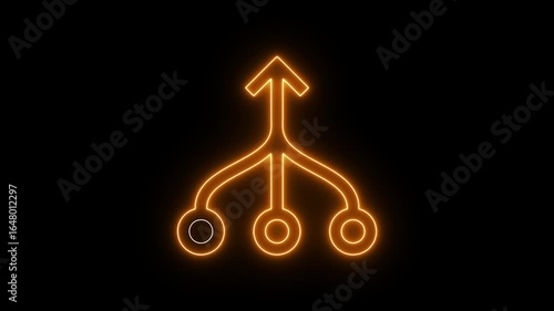 Wallpaper Mural Abstract neon USB port icon set. Computer USB socket data cable symbol. connect external device USB sign.  USB cables and adapter port icon animation. computer USB socket data cable symbol. connect  Torontodigital.ca