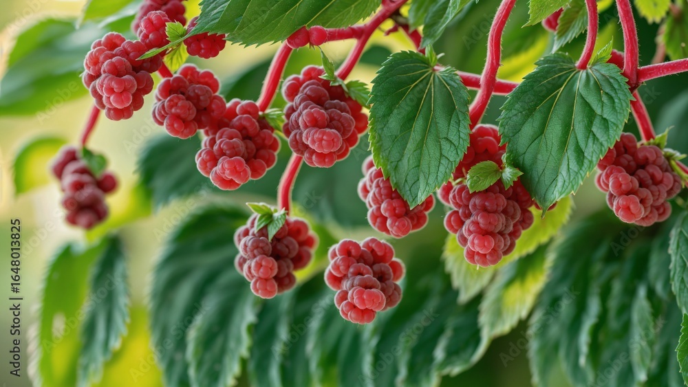 Obraz premium Close-up of Red Berries Growing on Plant