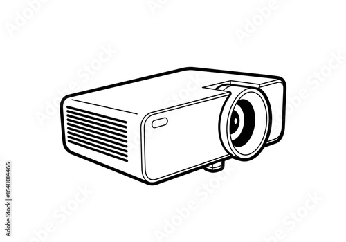 A minimalist modern projector vector
