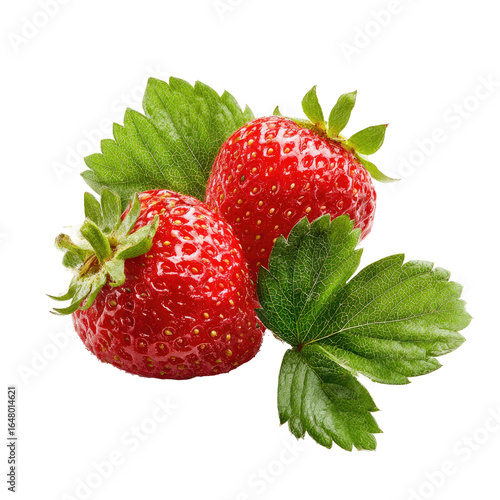 Ripe strawberries, close-up, garden setting, food photography, recipe