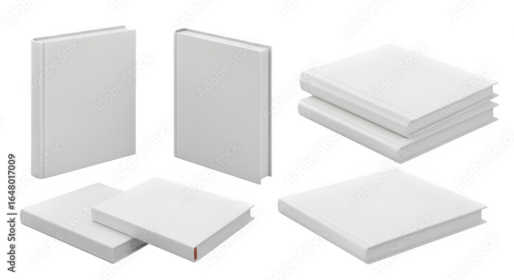 Blank White Book Cover Mockup PNG Set – Hardcover & Softcover Variations – Isolated on Transparent Background PNG for Presentation & Design Blank White Book Cover Mockup PNG Set – Hardcover & Softcover Variations – Isolated on Transparent Background PNG for Presentation & Design